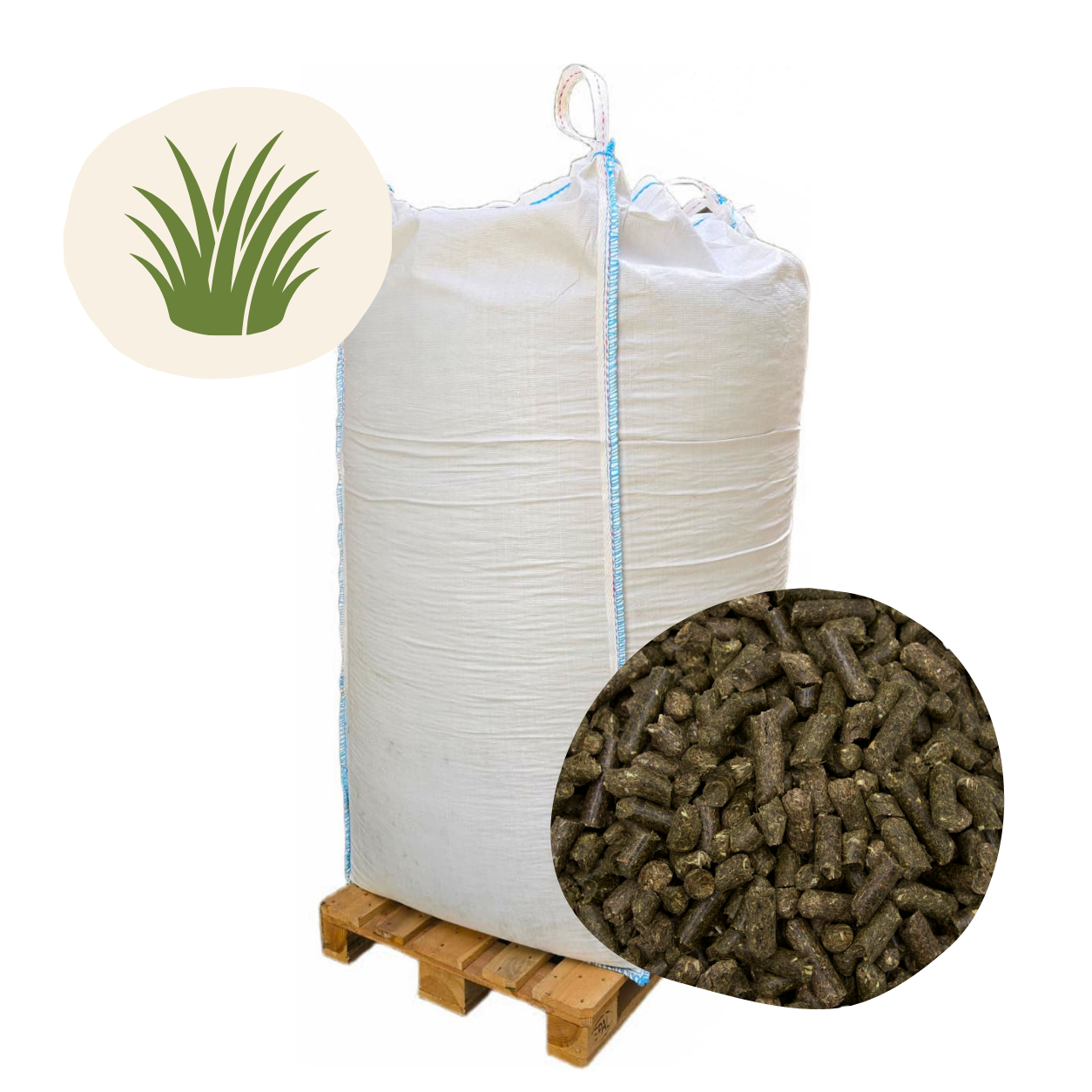 Futtermittel: Heu-Pellets im 1000kg-BigBag