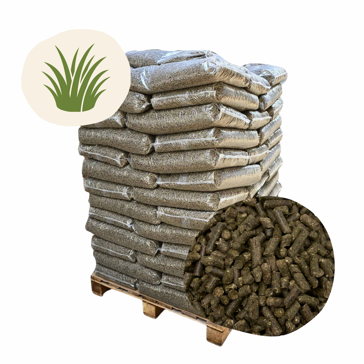 960kg Futtermittel: Heu-Pellets