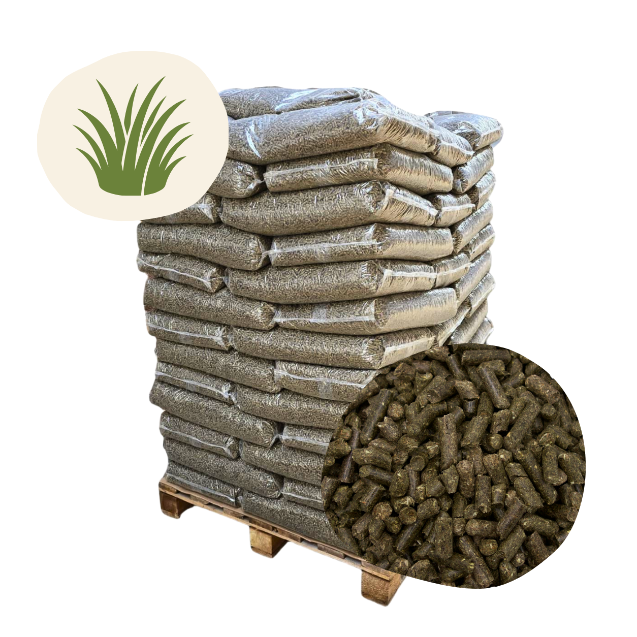 960kg Futtermittel: Heu-Pellets