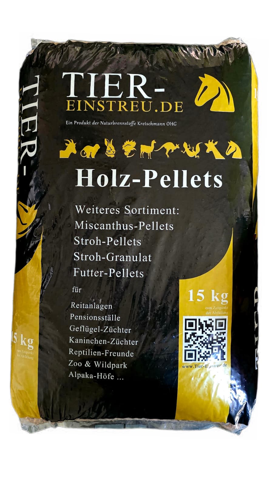 480kg Premium-Einstreu-Pellets aus Holz