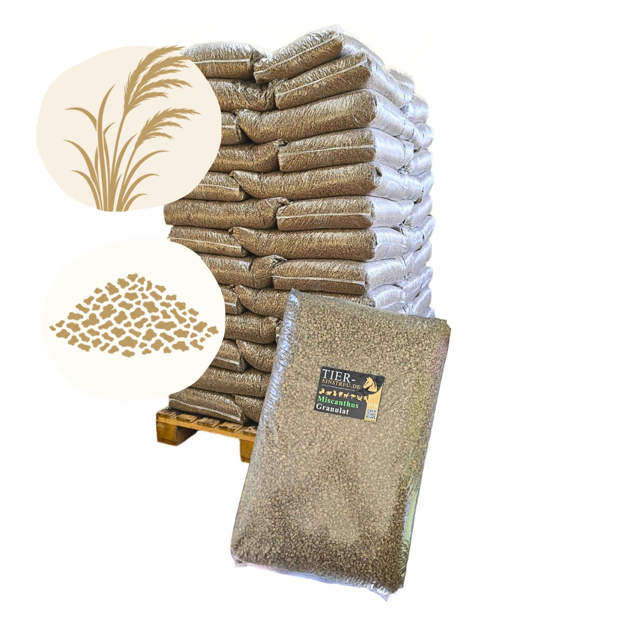 960kg Pferdeeinstreu aus Miscanthus-Granulat
