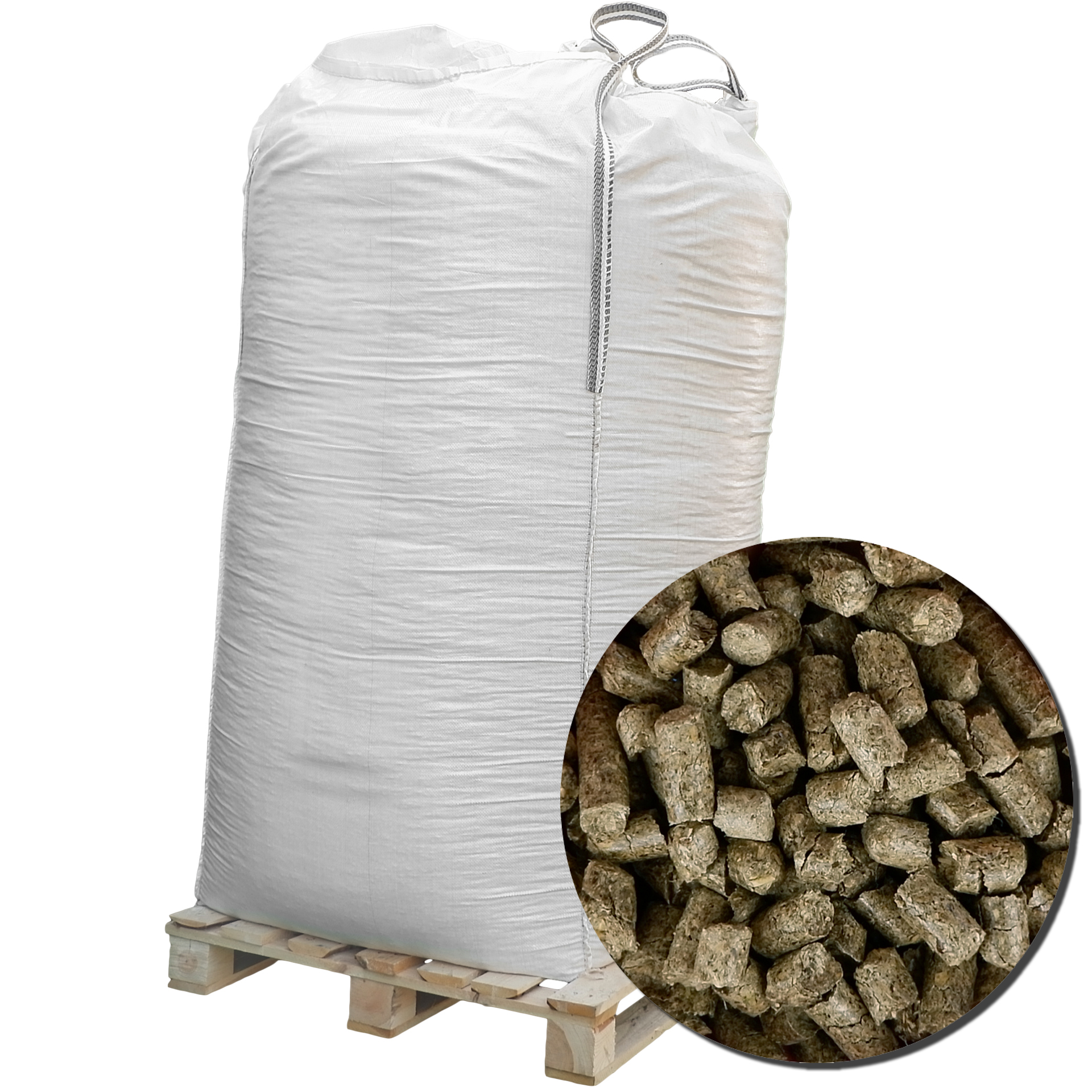 1000kg BigBag: Einstreu-Pellets aus Weizenstroh 1000kg BigBag: Einstreu-Pellets aus Weizenstroh