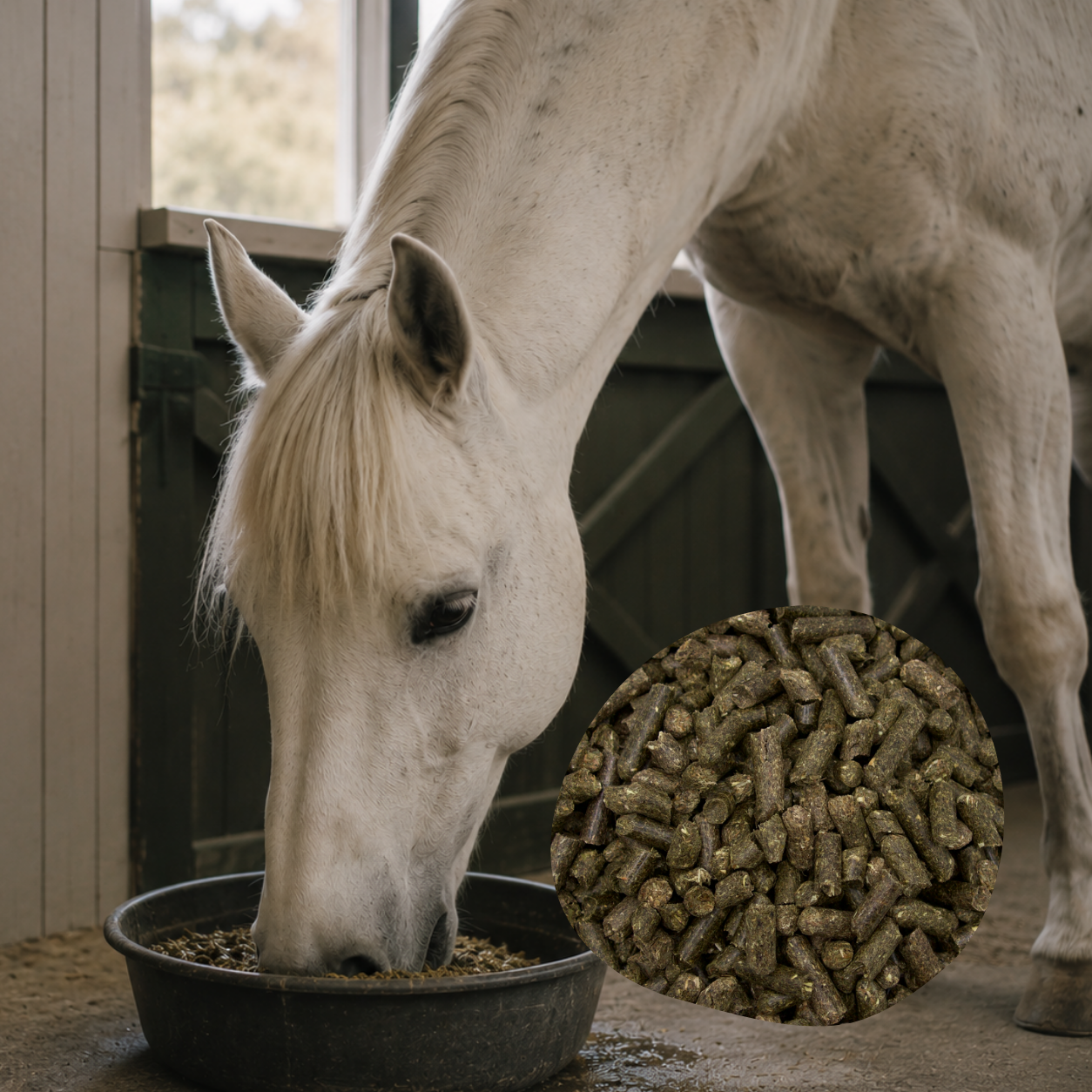900kg Futtermittel: Heu-Pellets im 20kg Papiersack