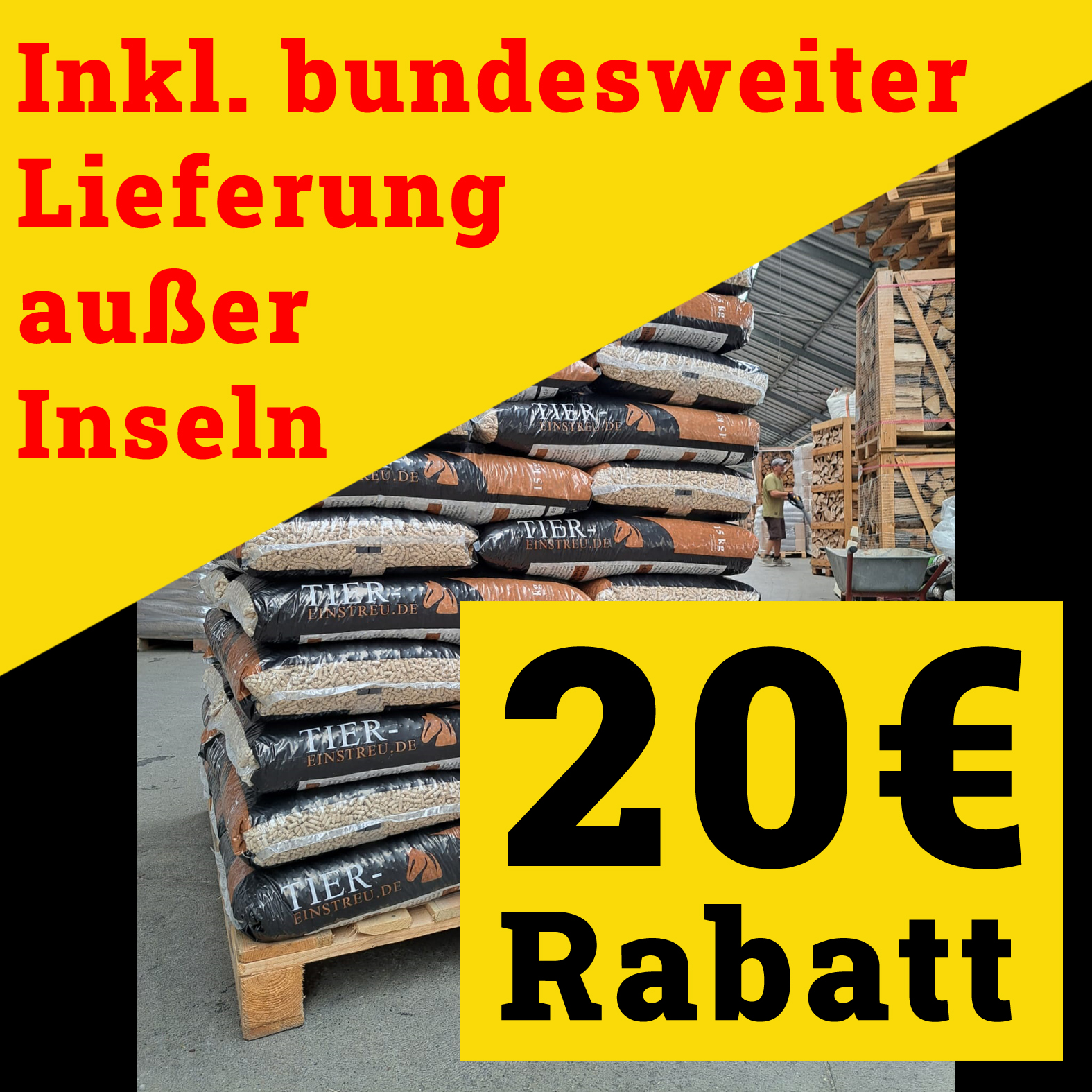 960kg Besonders hell! Premium-Einstreu-Pellets aus Holz 960kg Besonders hell! Premium-Einstreu-Pellets aus Holz