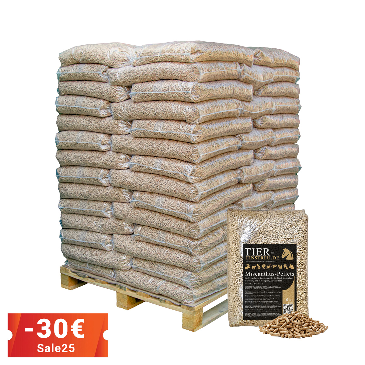 960kg Pferdeeinstreu-Pellets aus Miscanthus