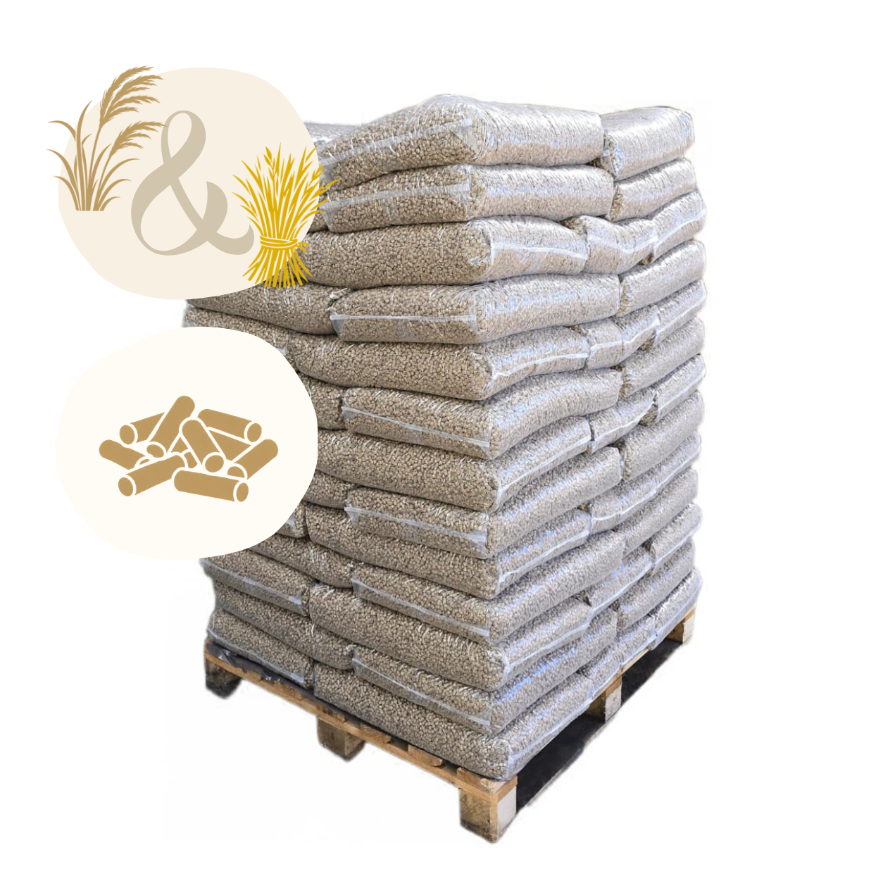 960kg Pellets 40% Miscanthus 60% Weizen