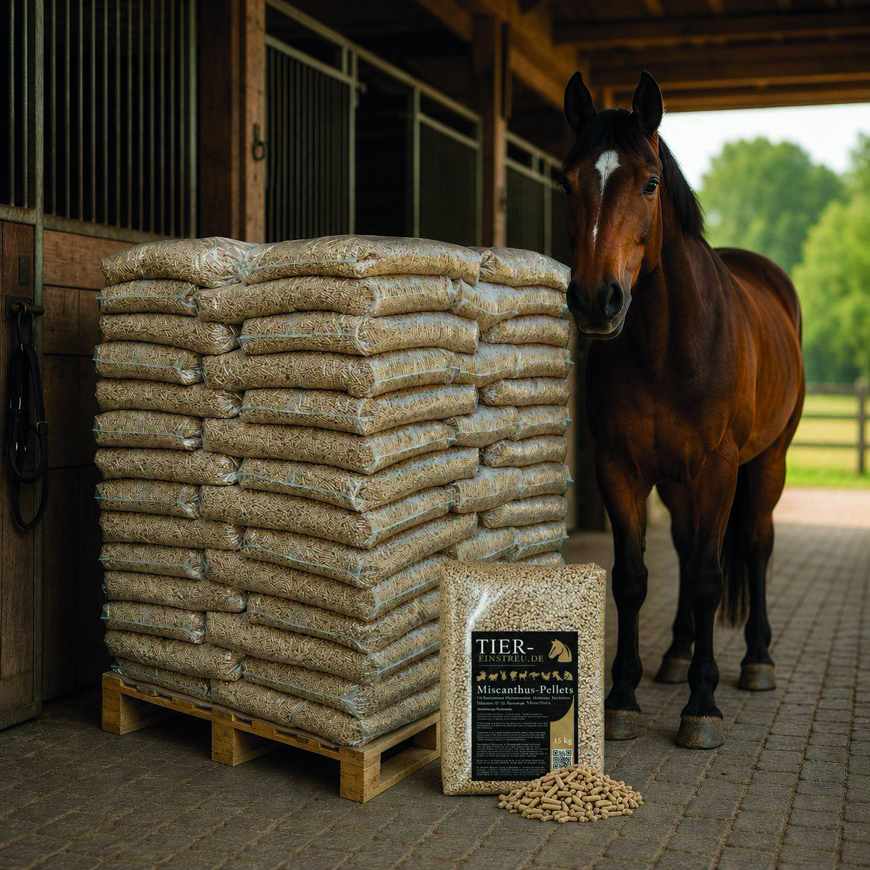 960kg Pferdeeinstreu-Pellets aus Miscanthus