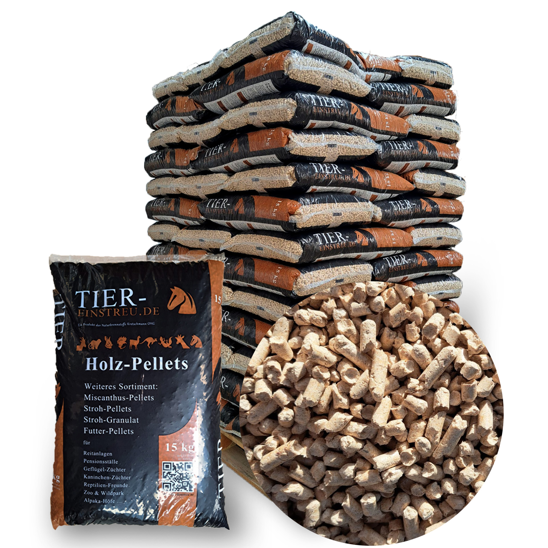 Premium-Einstreu-Pellets aus Holz Premium-Einstreu-Pellets aus Holz