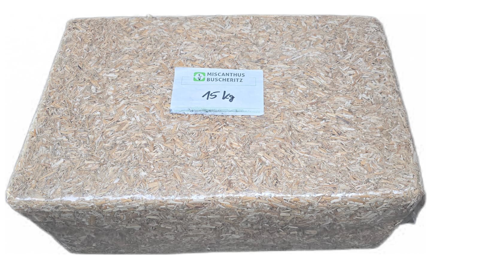 40x15kg (600kg) Ballen: Einstreu-Häcksel aus Miscanthus / Chinaschilf / Elefantengras