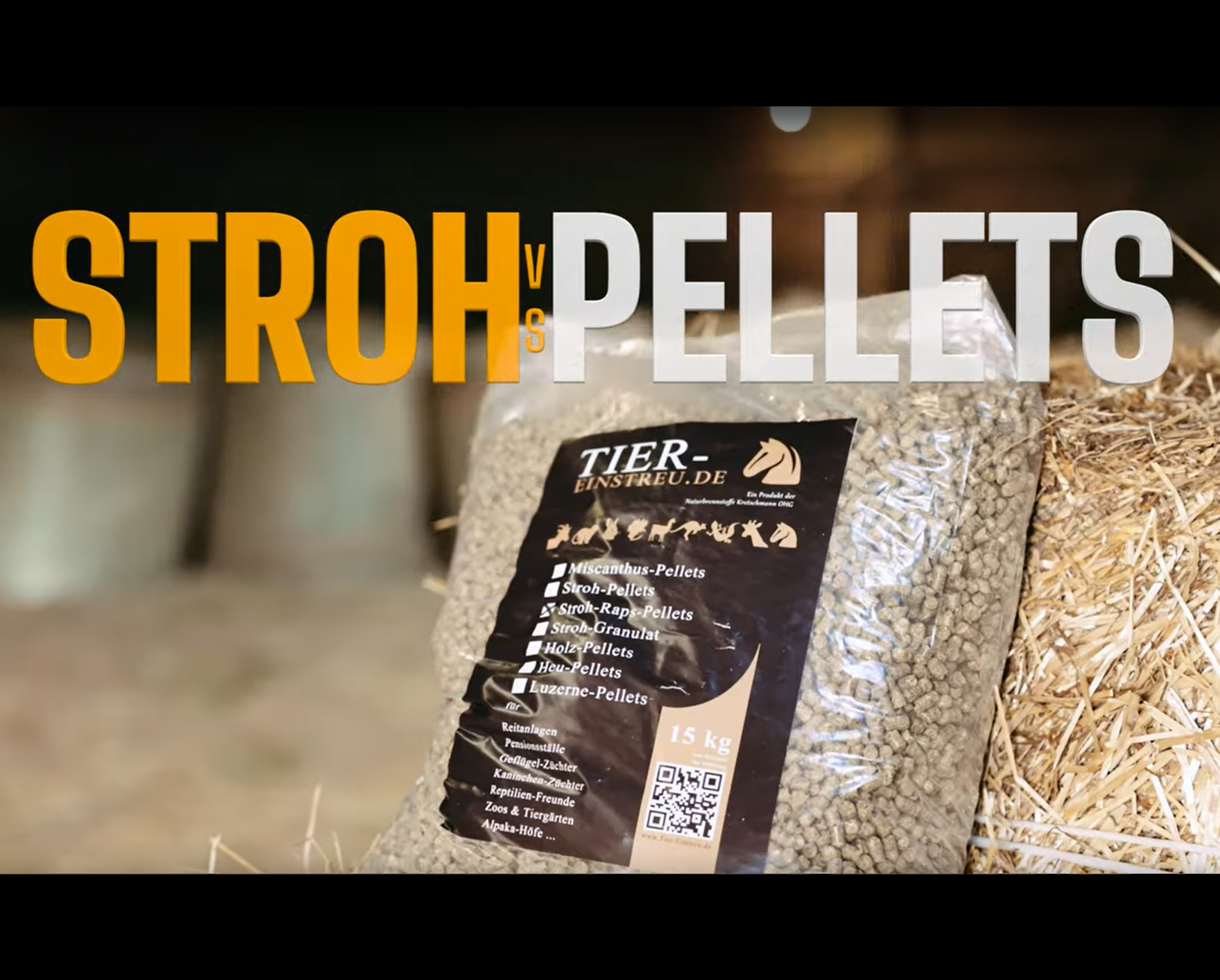 Stroh vs. Pellets - 1 Palette Pellets statt 12 Ballen Stroh