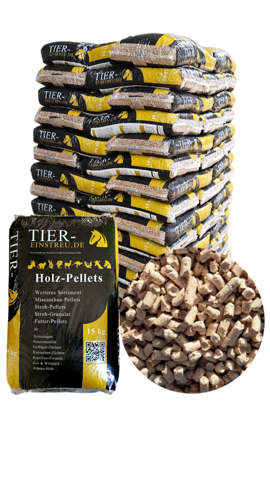 960kg Premium-Einstreu-Pellets aus Holz