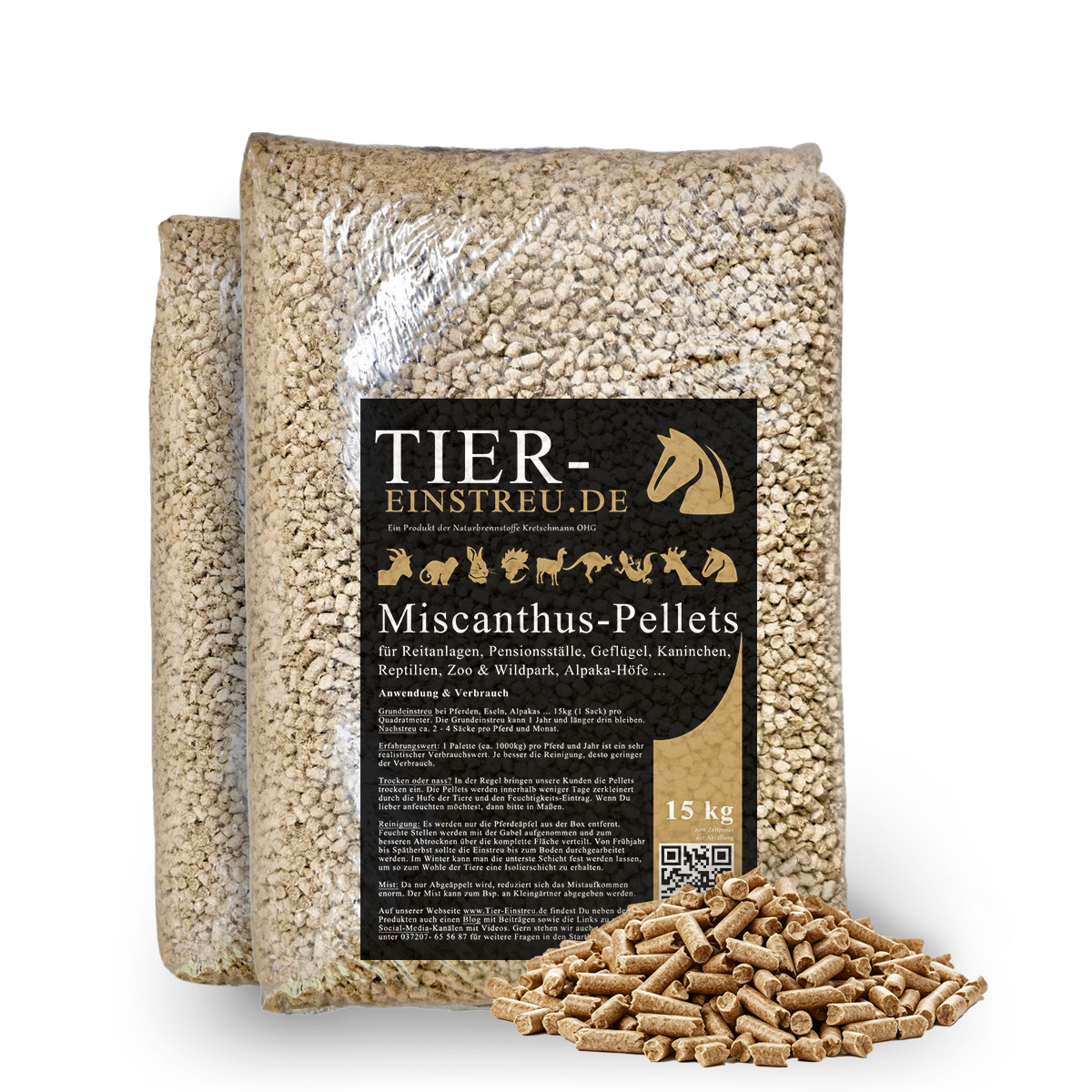 30kg Einstreu-Pellets aus Miscanthus / Chinaschilf / Elefantengras 30kg Einstreu-Pellets aus Miscanthus / Chinaschilf / Elefantengras