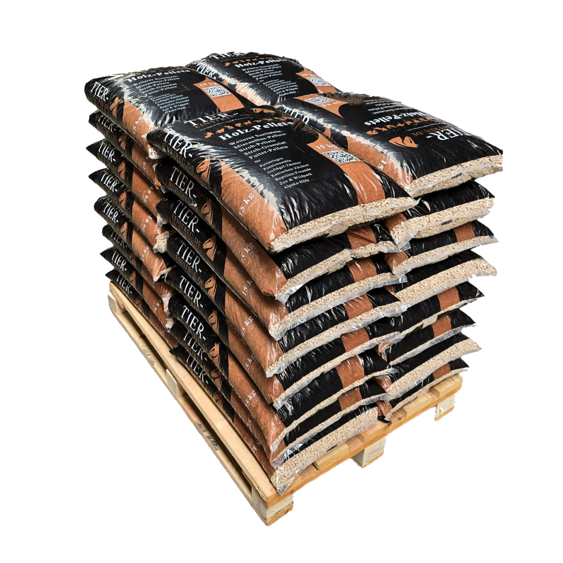Besonders helle Premium-Einstreu-Pellets aus Holz