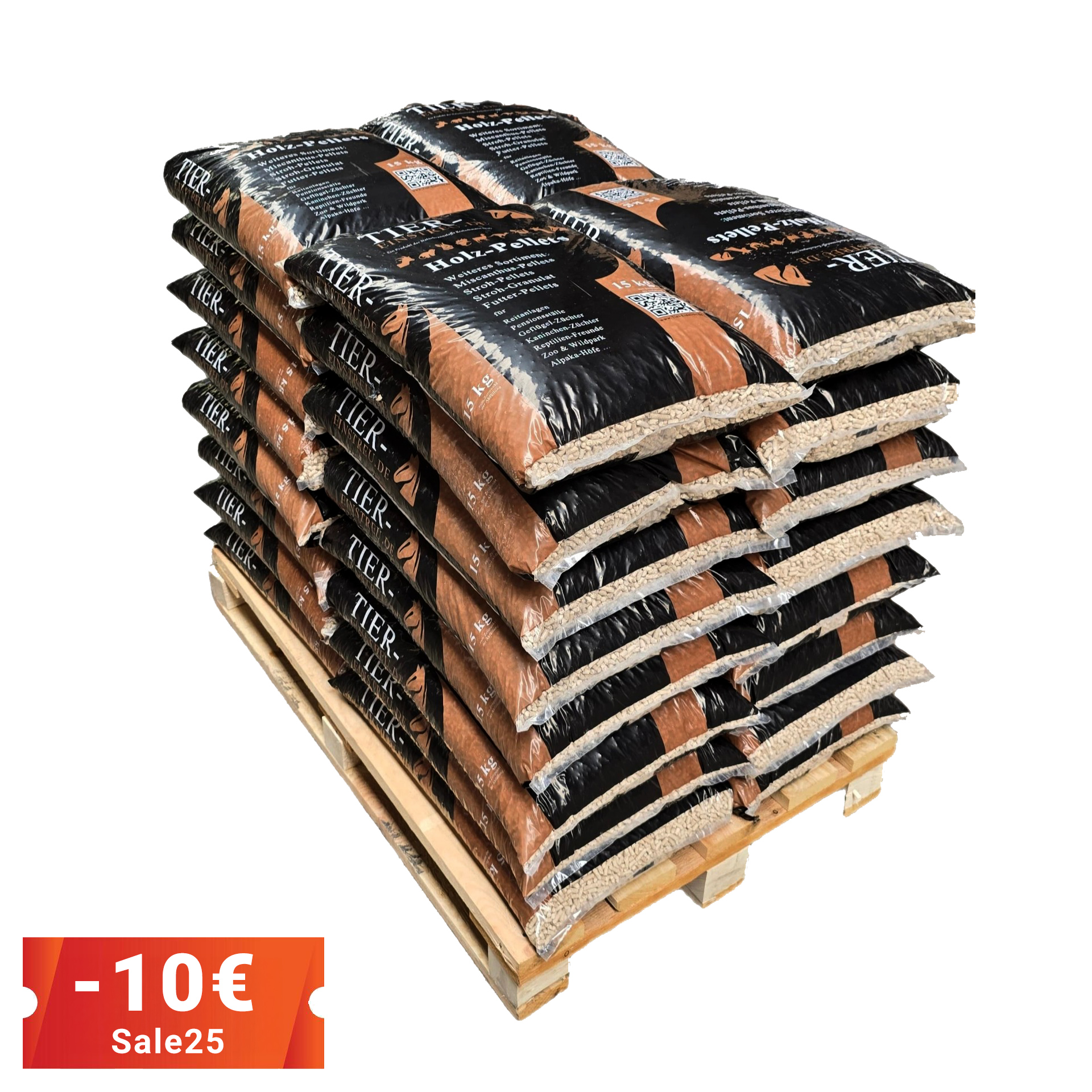 480kg Besonders hell! Premium-Einstreu-Pellets aus Holz